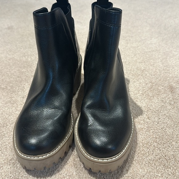 DV by Dolce Vita Black Ankle Boots with Croc Texture - Picture 2 of 6